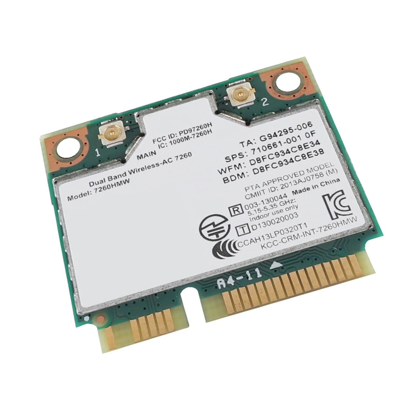 Высокоскоростная карта Wi-Fi для Intel 7260AC, универсальная двухдиапазонная беспроводная карта 867M, Bluetooth 4,0, сетевая карта для настольного ноутбука Сетевое оборудование