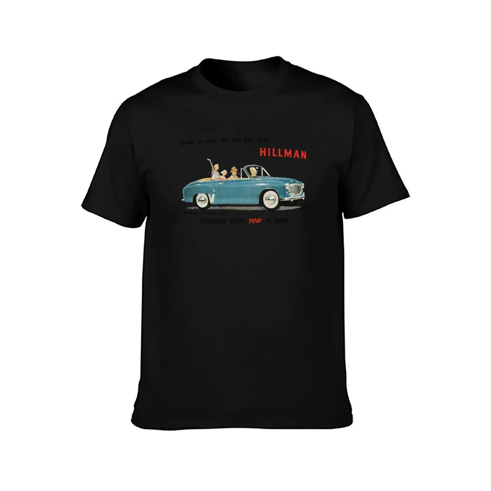 Фото Футболка HILLMAN MINX CONVERTIBLE, мужские футболки для мужчин, повседневные футболки, футболка из 100% хлопка №2