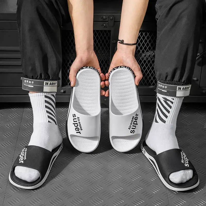 Indoor Deodorant Men's Slippers, Korean Style Summer Home Wear Comfortable Anti-Slip Flip Flops