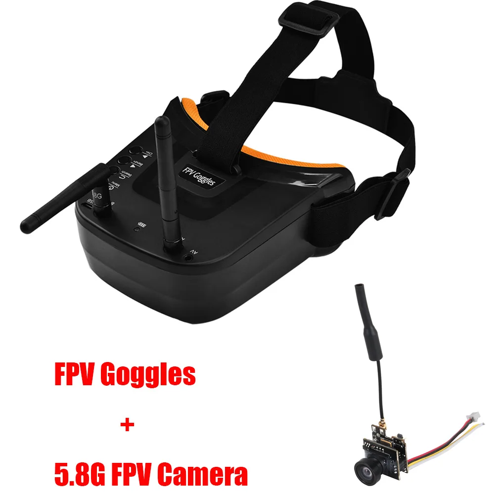 5,8G 40CH Двойные антенны FPV Очки Монитор Видеоочки Гарнитура HD W/ 5,8G 25 МВт передатчик fpv камера Osd для гоночного дрона