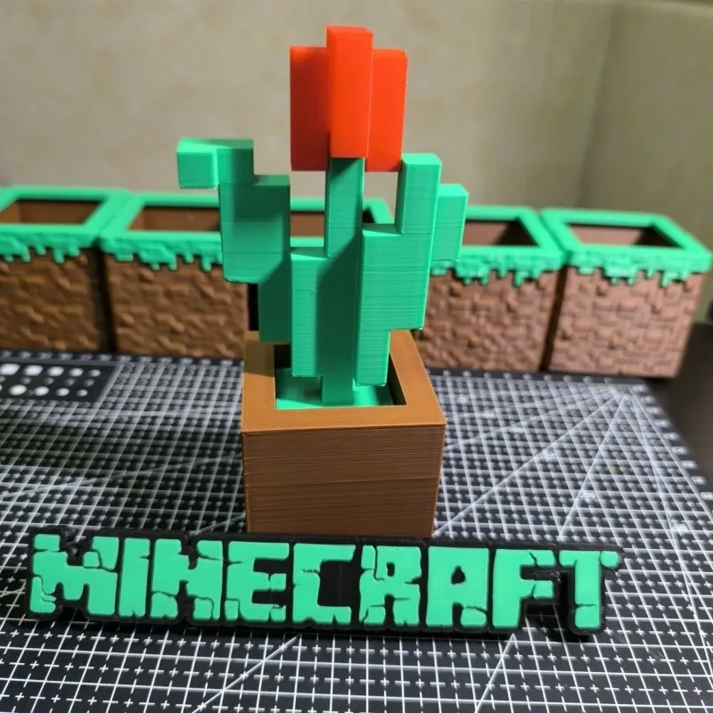 Minecraft пластиковое растение в горшке украшения для офисного стола аниме пиксельные цветы орнамент милый букет роз аксессуары для игровой комнаты (art.: 3920d1f33fa85) - 3920d1f33fa85