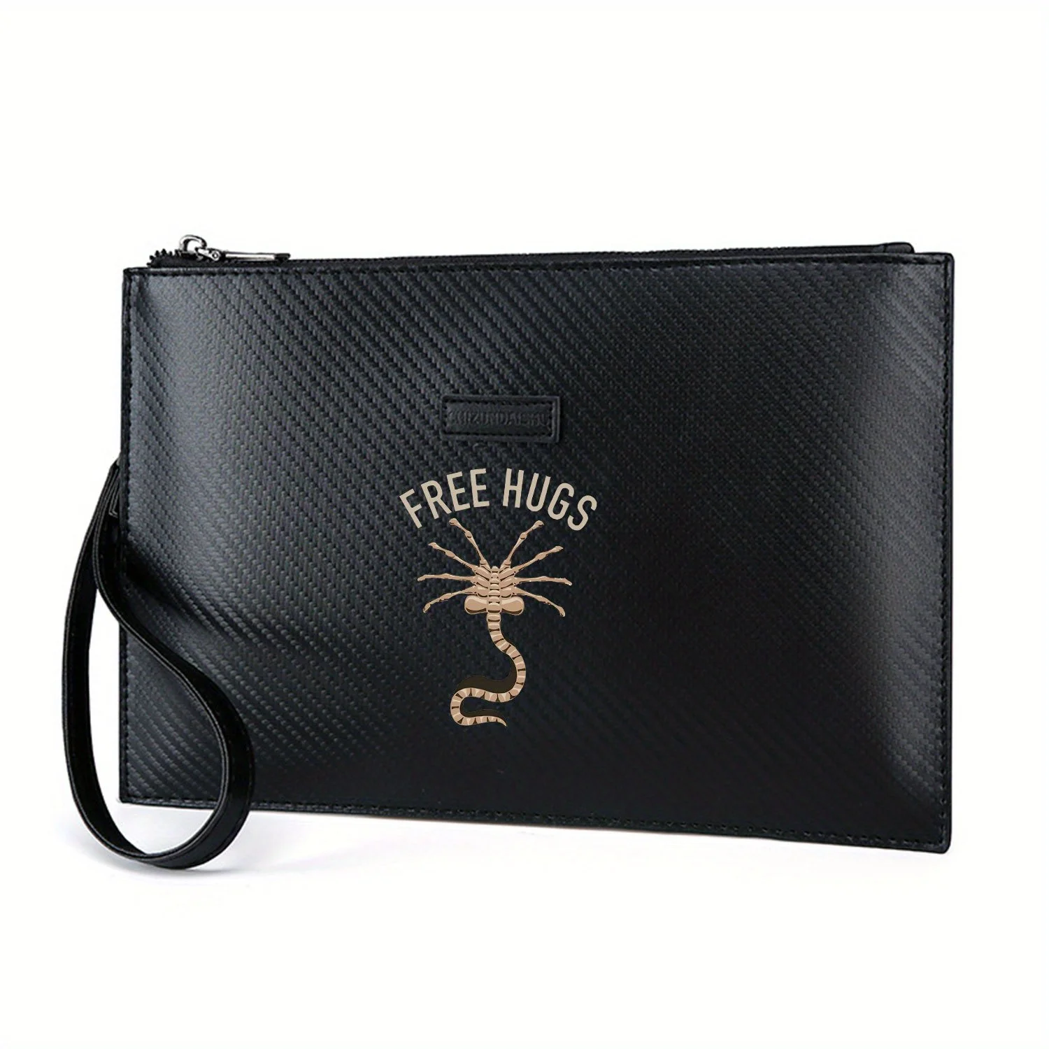 Free Hugs Facehugger Design Элегантная мужская сумка из искусственной кожи с принтом Модная и практичная для повседневной носки Портфели