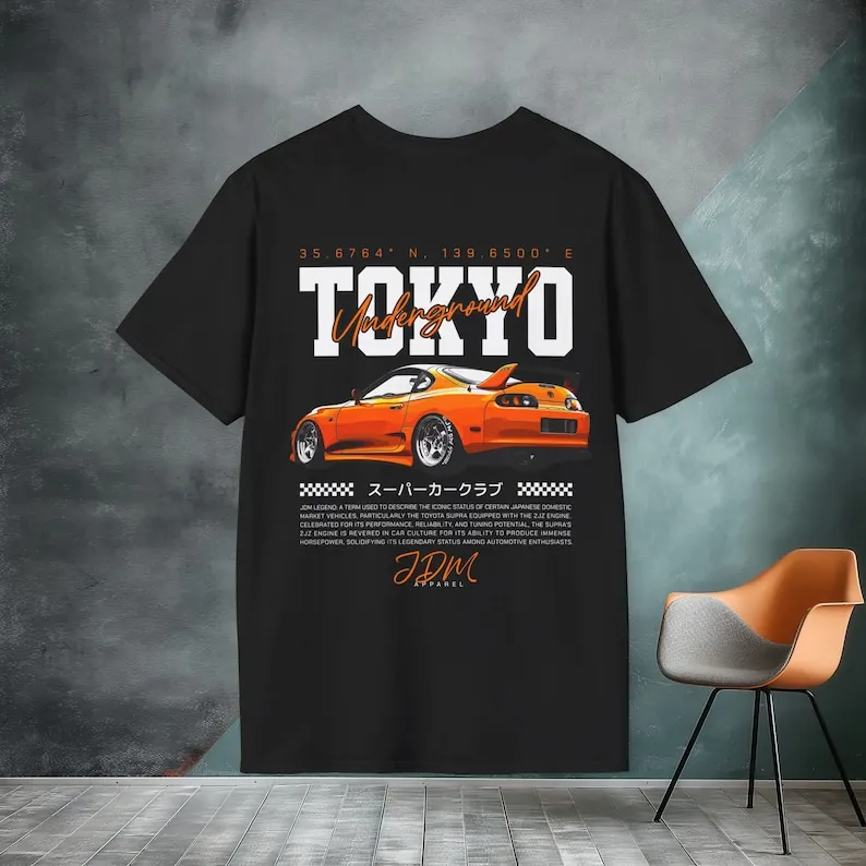 Токийский японский уличный стиль футболка с автонастройкой JDM СТИЛЬ японская рубашка для трассировки