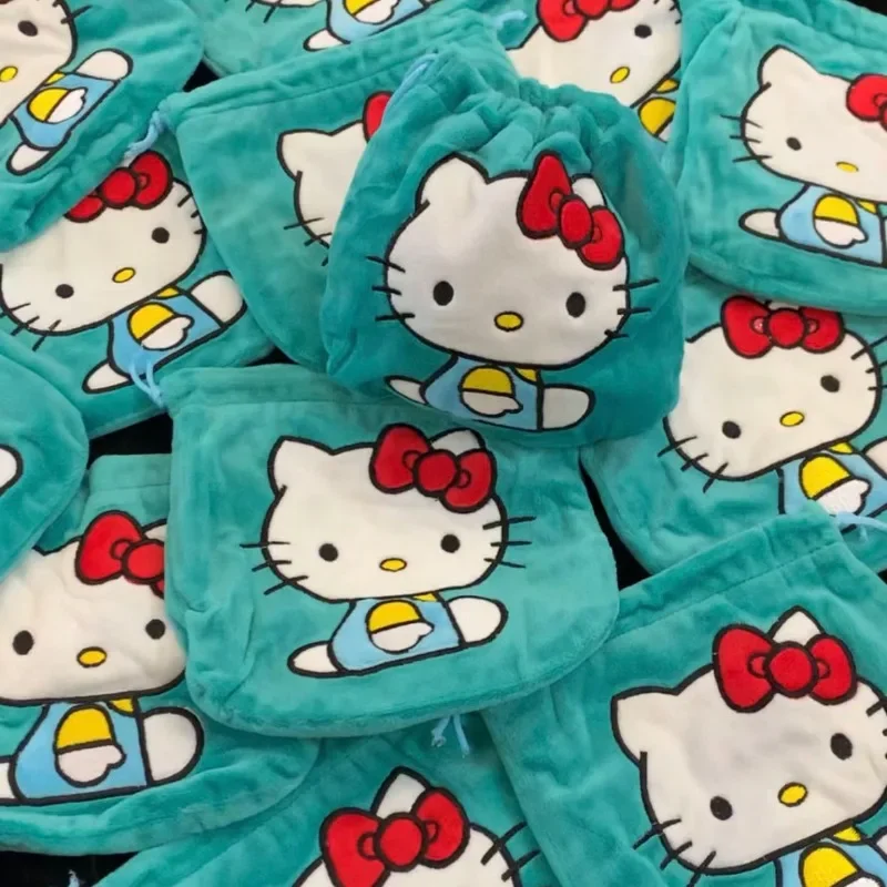 1 шт. Sanrio Аниме Сумка для хранения на шнурке Hello Kitty портативный милый пакет Карманный футляр для солнцезащитных очков сумка для макияжа накладка сумка подарок для девушки