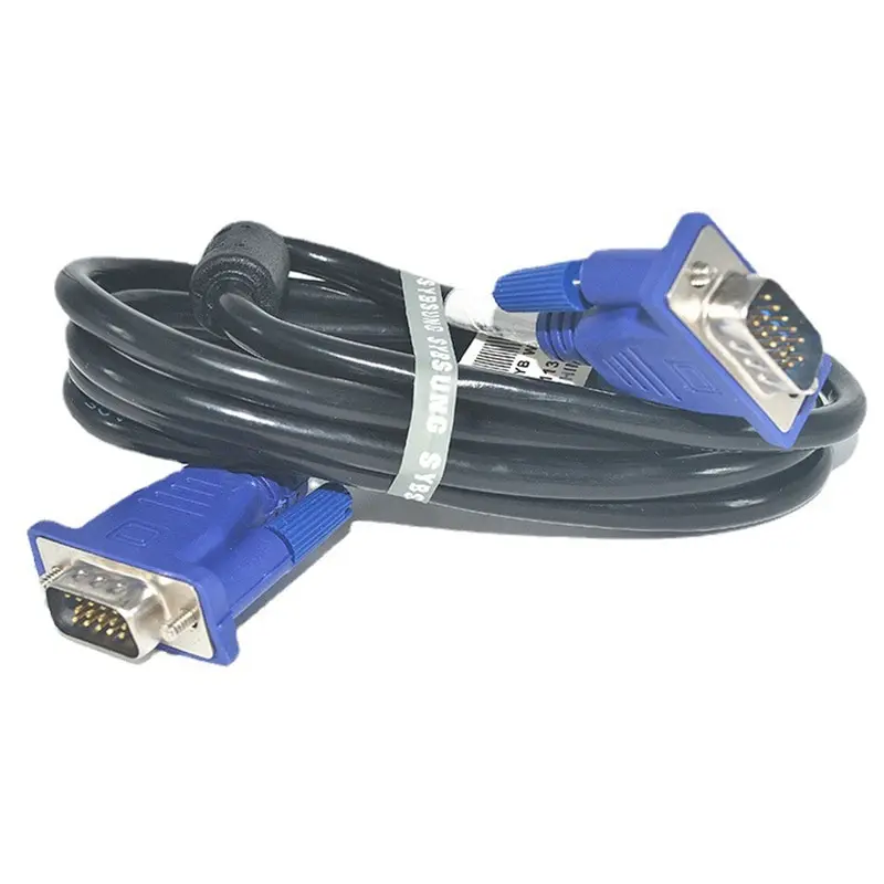 VGA 4 5 кабель папа-папа высокой четкости компьютерный проектор монитор видео кабель для передачи данных с магнитным кольцом