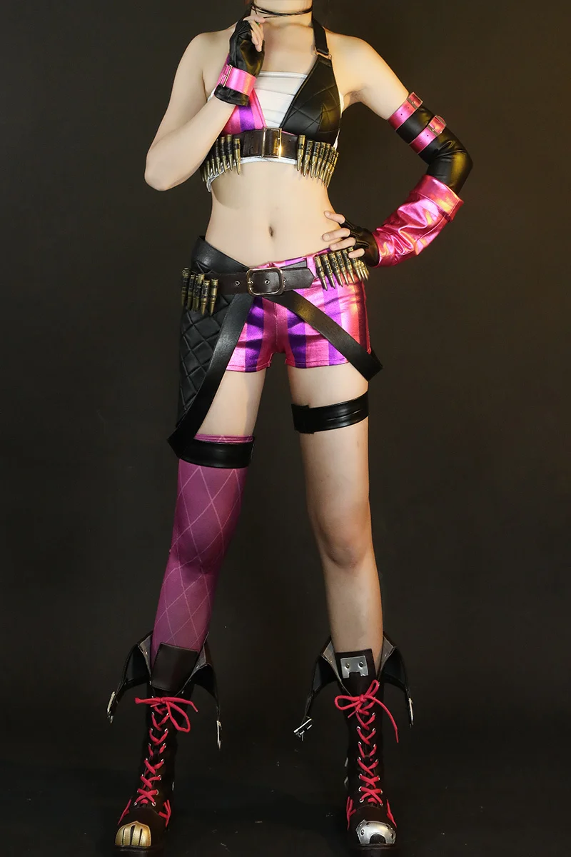 Все костюмированные вечерние парики Lol League of Legends Cos Jinx Silk Raw Skin Riot Loli Косплей Игра Аниме Одежда для девочек (art.: 3920ca4ca44d8) - 3920ca4ca44d8
