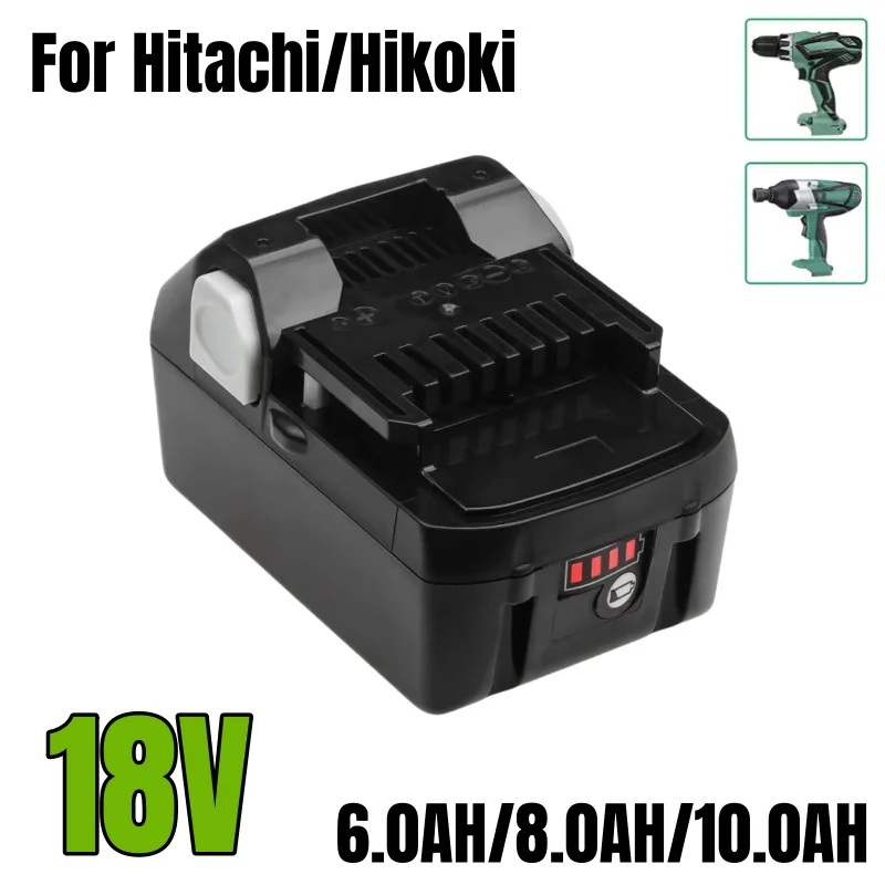 Литий-ионный аккумулятор для электроинструментов 18 В для Hitachi/HiKOKI 6,0 Ач/8,0 Ач/10 Ач BSL1830 BSL1850 BSL1860 BCL1815 EBM1830 BSL1840 DS18DBL