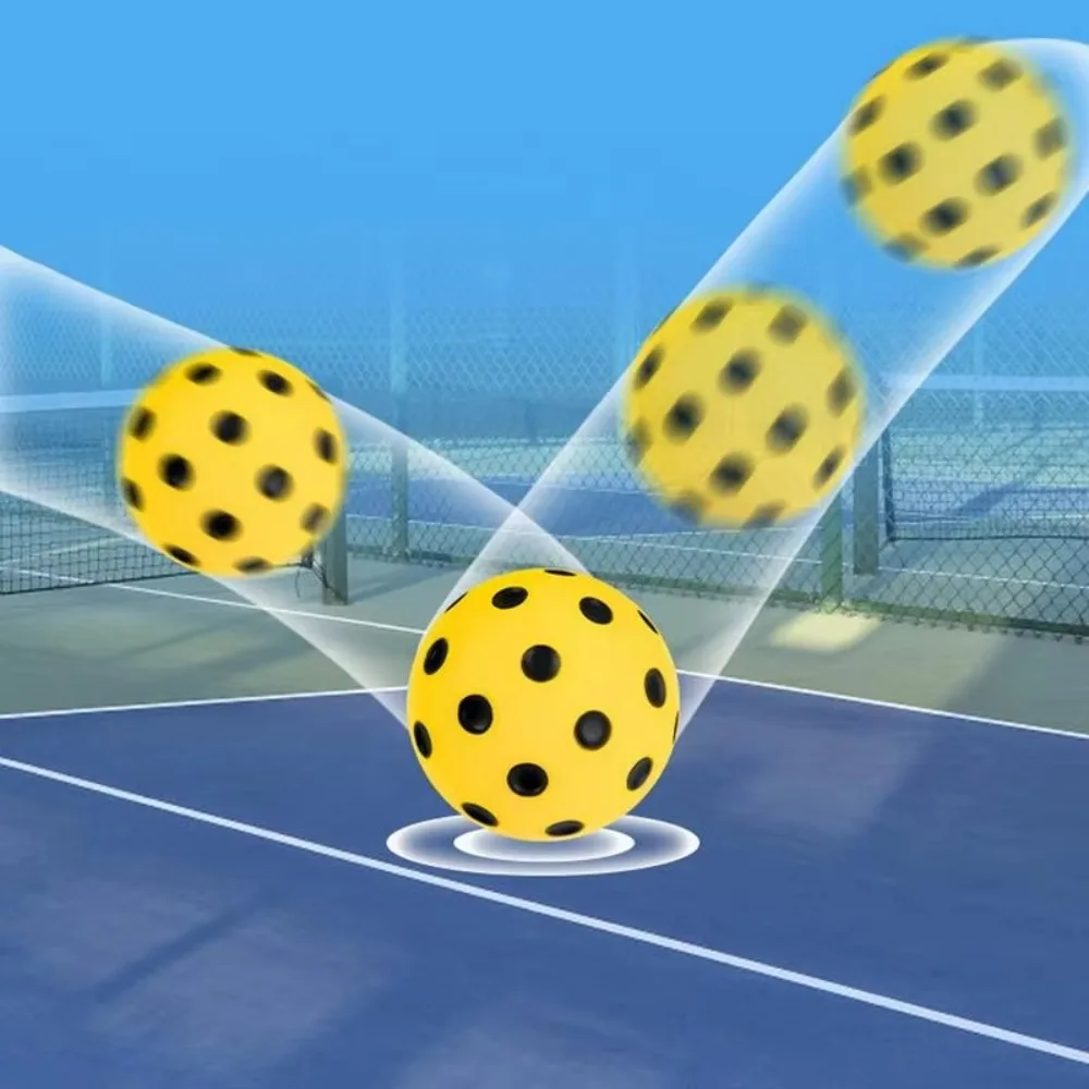 Фото 74 мм Pickleballs, высокая видимость, аксессуары для пиклбола Bounc, шарики для пиклбола с прозрачным пластиковым ведром из пенополиуретана №5