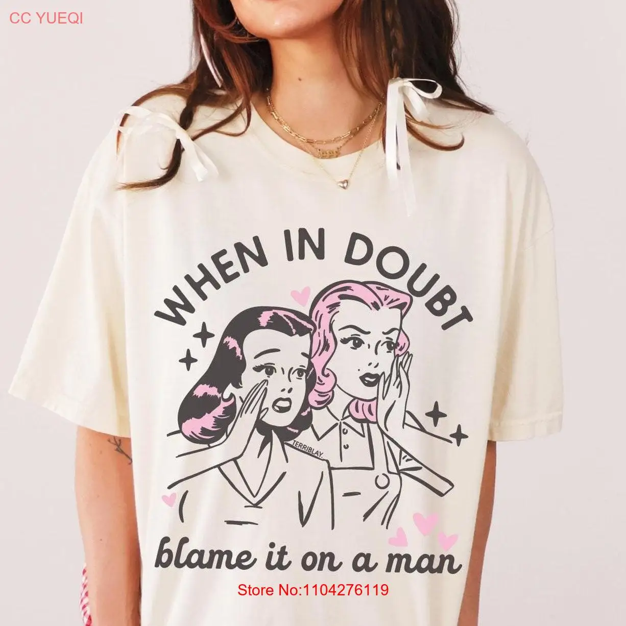 Blame It On A Man Комфортная цветная футболка Забавная феминистская женская права Wrongs Meme Симпатичные модные движения размера плюс Terriblay