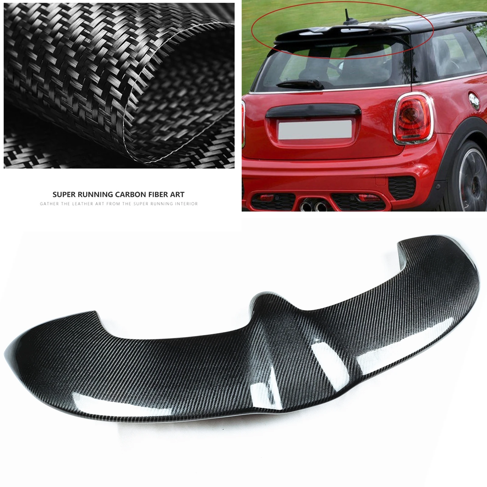 Задний спойлер на крышу для Mini Cooper S F56 2013 2014 2015 2016 2017-2023, задний спойлер из настоящего углеродного волокна, задние ворота багажника, стандартная губа
