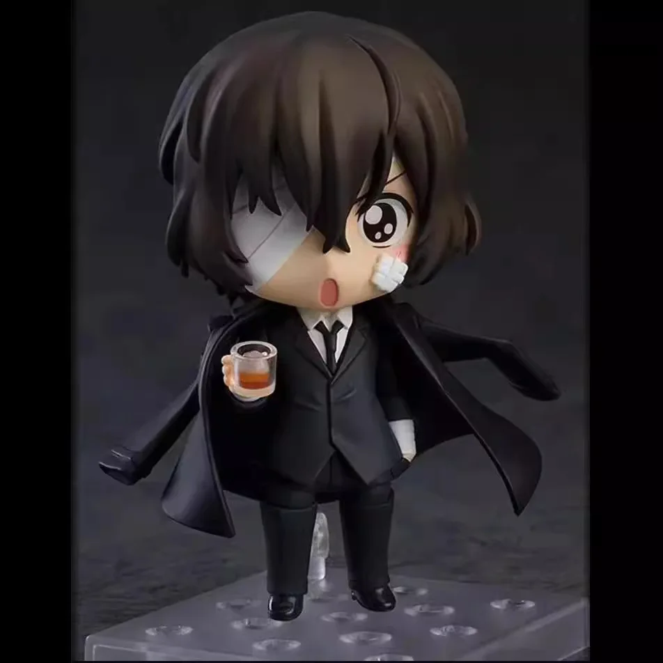 Фото 10 см аниме Bungo Stray Dogs dazai osamu Q версия совместные сменные фигурки ПВХ модель статуя декор стола игрушка в подарочной упаковке №5