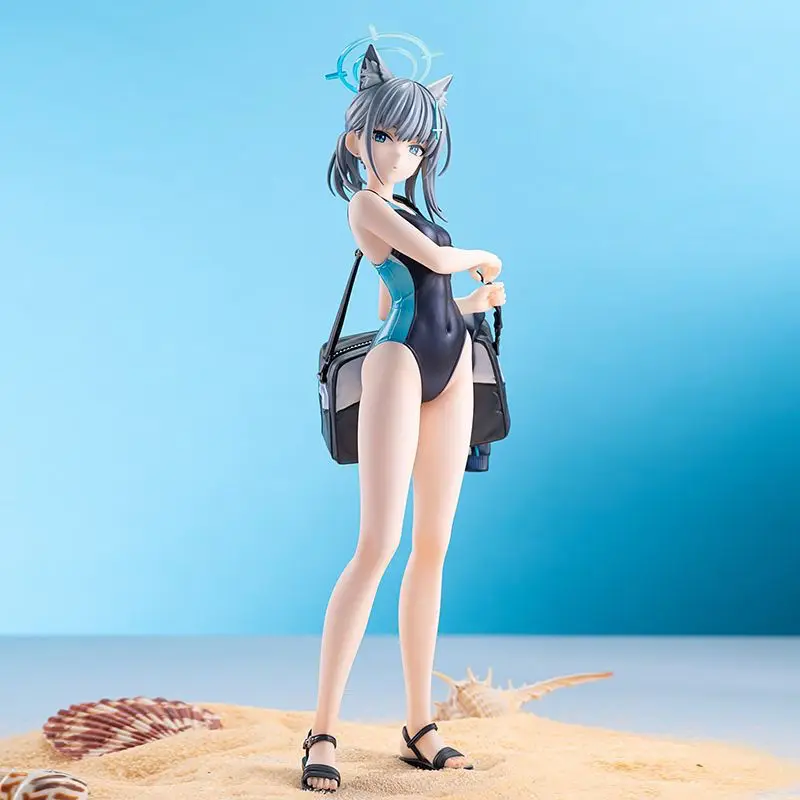 23 см синяя архівная игровая фигурка Shiroko Sandwolf купальники стоячая поза ПВХ фигурка модель милый настольный орнамент игрушка подарки