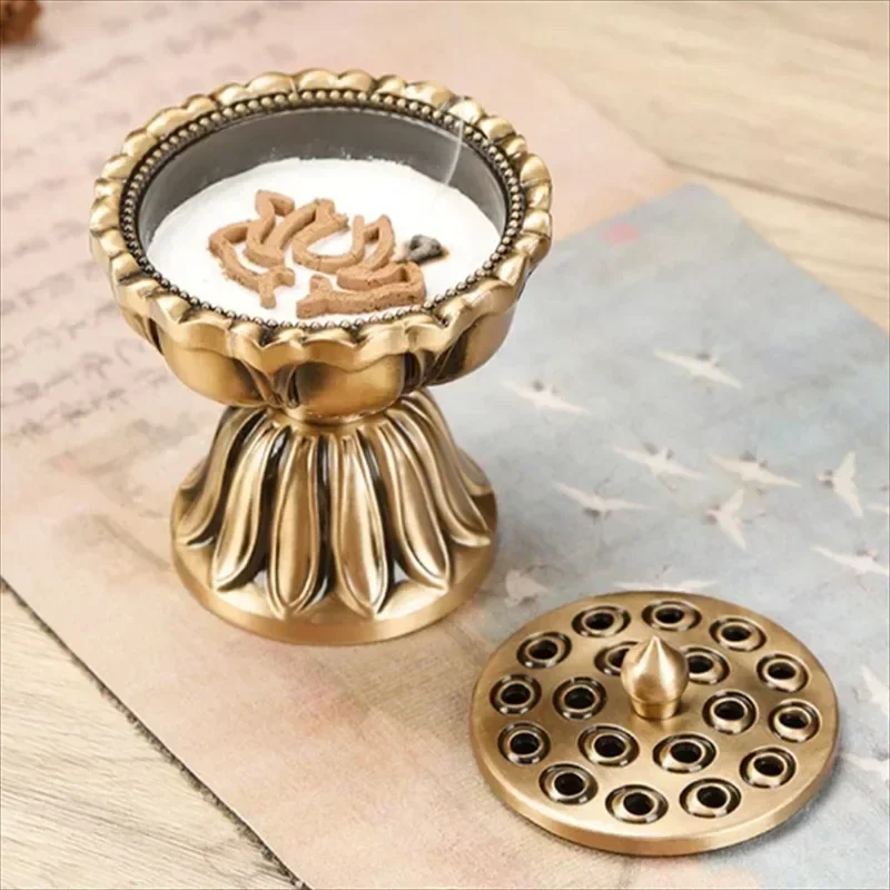 Курильница для благовоний PureCopper, медная курильница из чистой меди, старинная лампа в форме лотоса с сокровищами, курильница для благовоний из сандалового дерева, китайские благовония (art.: 3920c7de0c035) - 3920c7de0c035