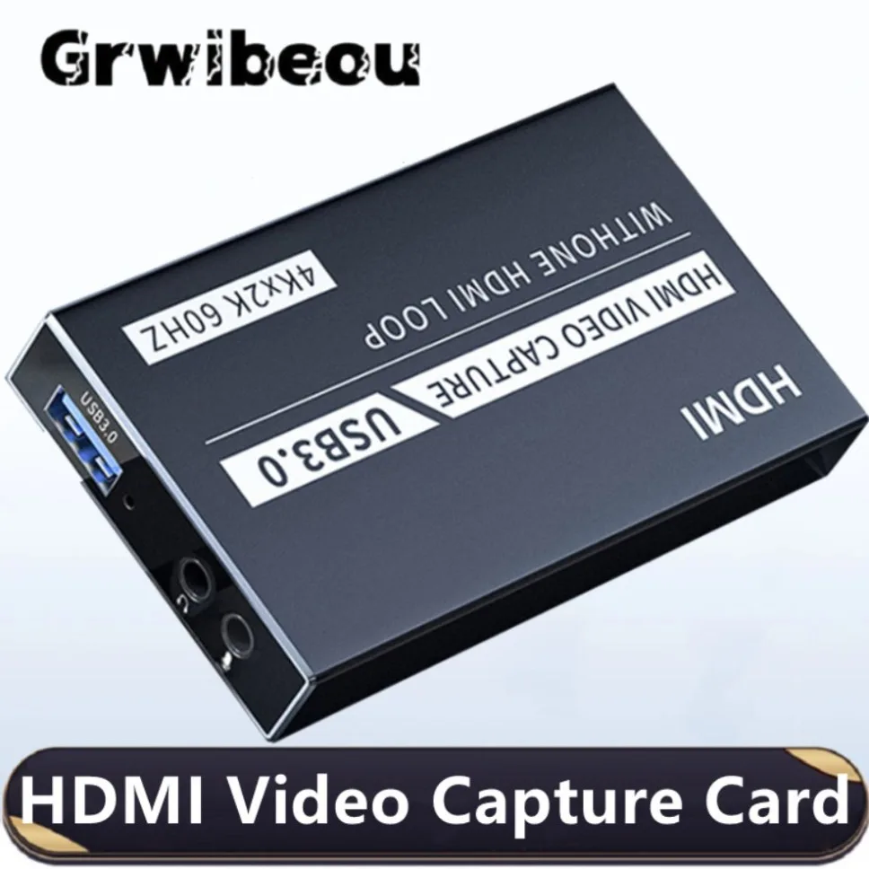 Карта захвата видео HDMI, 4K 60 Гц, USB 3,0, 1080P @ 60 Гц