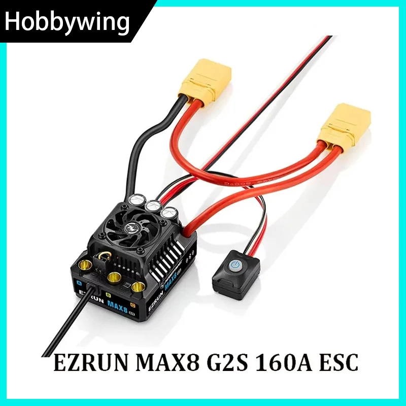 Future Flight Hobbywing EZRun MAX8 G2S 160A 3-6S Водонепроницаемый сенсорный бесщеточный ESC 6A BEC Выход для 1/10 1/8 RC Модель автомобиля Багги