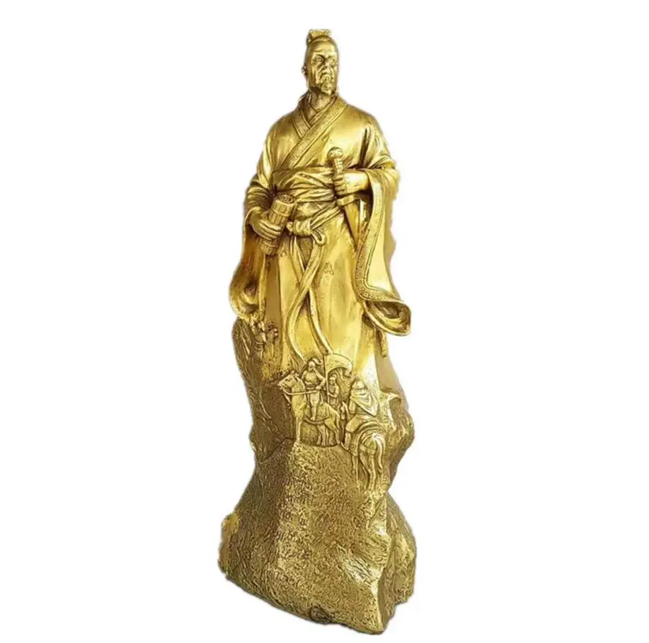 Медная Статуя Sun Tzu из чистой меди в качестве украшения, солдат Sun Wu, основатель искусства войны в весенний и осенний период