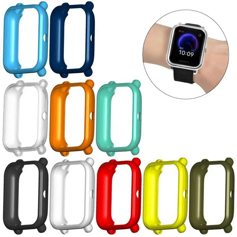 Защита экрана для Amazfit GTS 2 Mini/Bip U /Bip S/Bip Lite/ Watch, ударопрочный чехол из ТПУ, защитный чехол-бампер