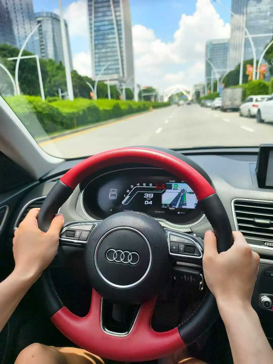 Фото 12,3 автомобильная приборная панель, цифровой кластер для Audi Q3 2012-2018, авто GPS-навигация, Carplay, виртуальный кабин, измеритель скорости, экран, головное устройство №4