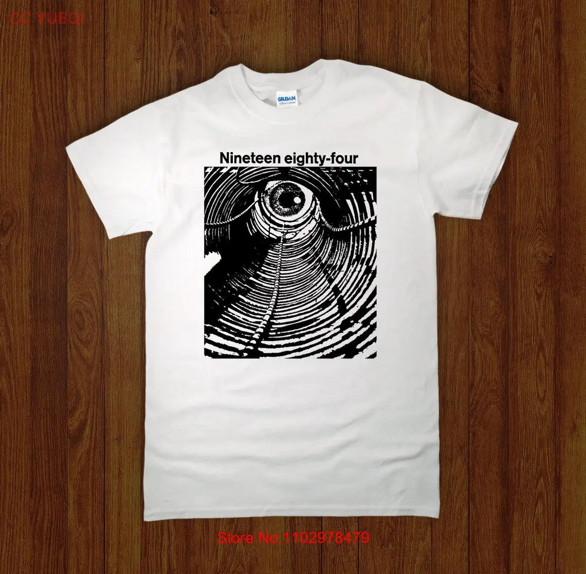 1984 GEORGE ORWELL Shirt Fahrenheit 451 ray bradbury sci fi dystopian book Tee