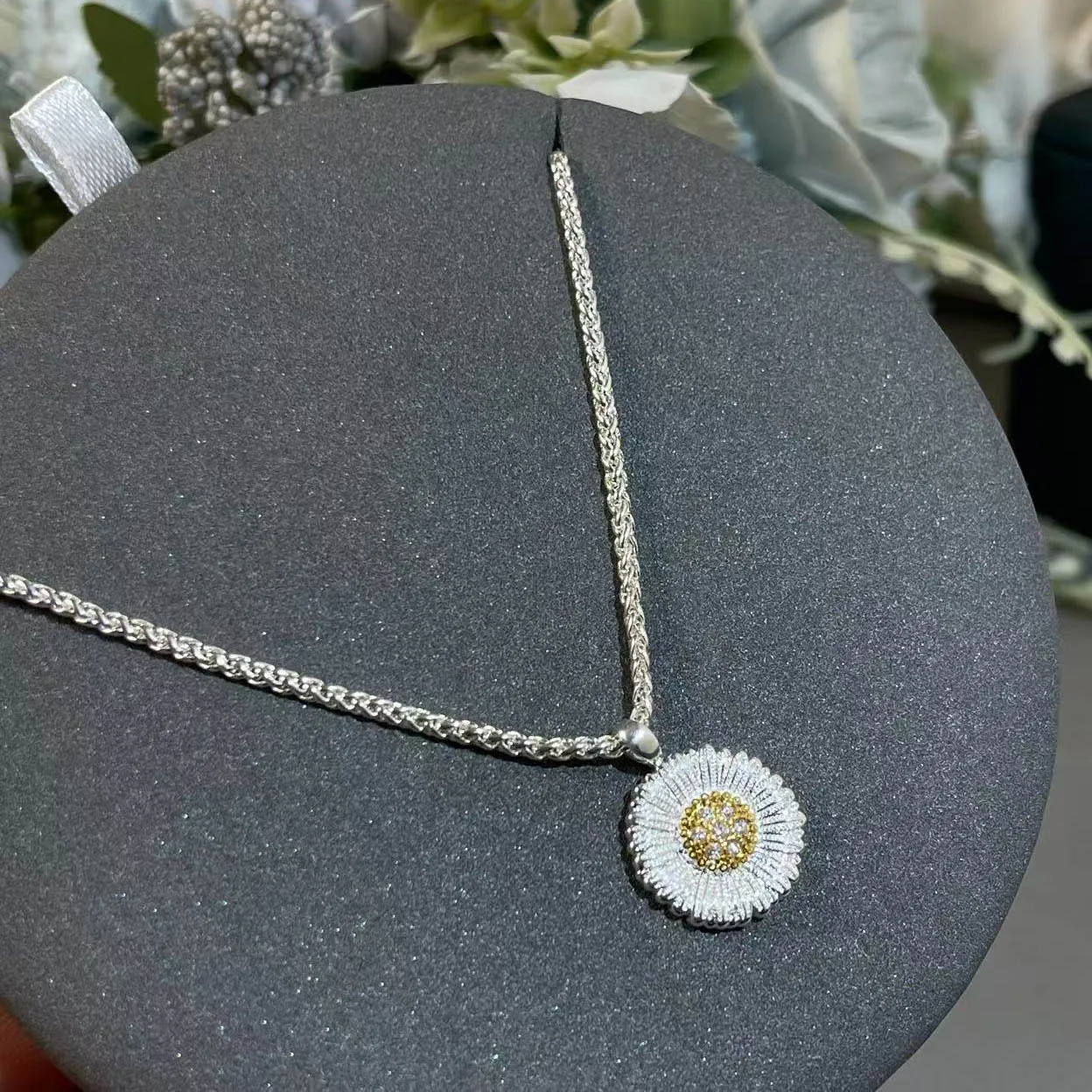 Nuevo ошейник маргаритас pequeñas de estilo fresco y simple micro Circonita con incrustaciones de collar популярный para mujer