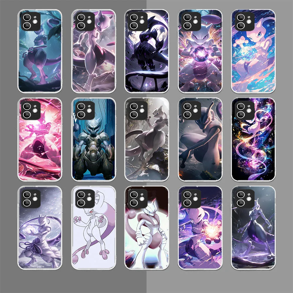 WZ-63 Прозрачный гибкий чехол из ТПУ Pokemon-Mewtwo для Samsung A04 05 06 A6 12, 14, 15, 16, 20, 23, 25 54 Plus