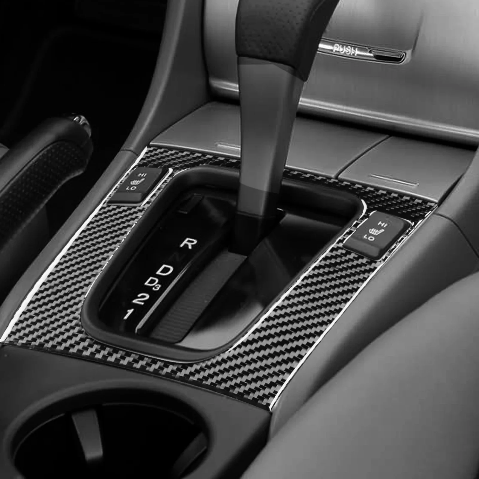 Фото Для Honda Accord 7-го поколения 2003-2007 углеродное волокно, переключение передач, центральная консоль, приборная панель, подъемник окна, внутренняя наклейка, автомобильные аксессуары №3