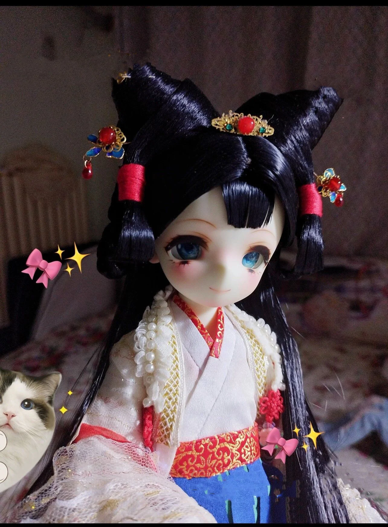 16 14 13 парики BJD, древний китайский костюм Hanfu, винтажный парик феи для волос для SD13, большая девушка, SSDF, аксессуары для кукол дяди A1528 (art.: 3920cd0c287f0) - 3920cd0c287f0