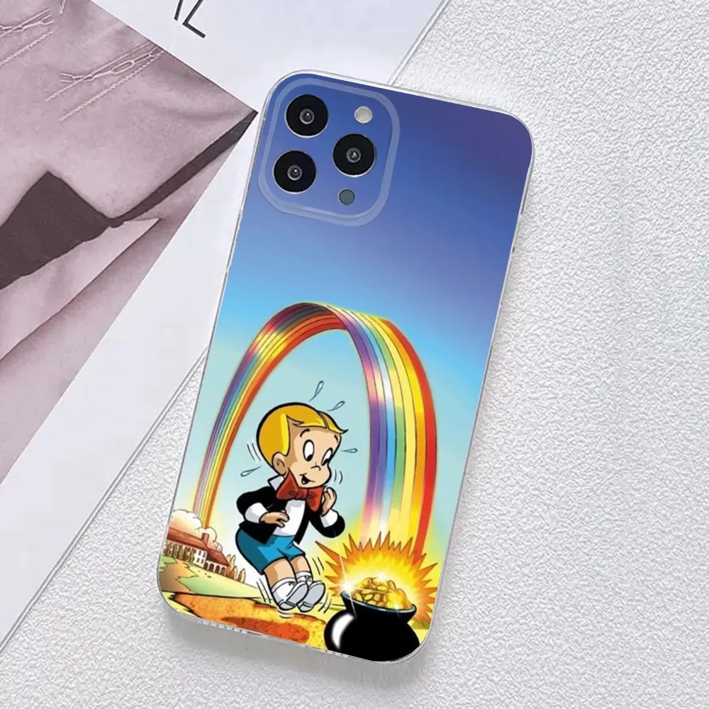Фото Чехол для телефона с Ричи богатый для iPhone 11,12,Mini,13,14,15,Pro,XS,Max,X 8,7,6s,Plus,5,SE,XR, прозрачный чехол №4