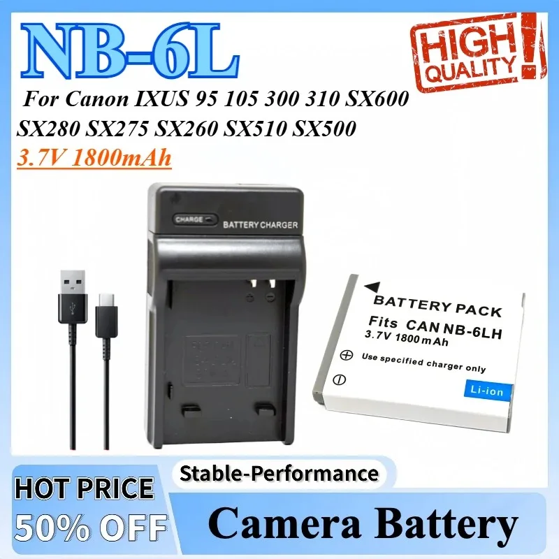 NB-6L NB6L NB-6LH NB6LH NB 6L 6LH Аккумулятор + зарядное устройство для Canon IXUS 95 105 300 310 SX600 SX280 SX275 SX260 SX510 SX500 SX240HS