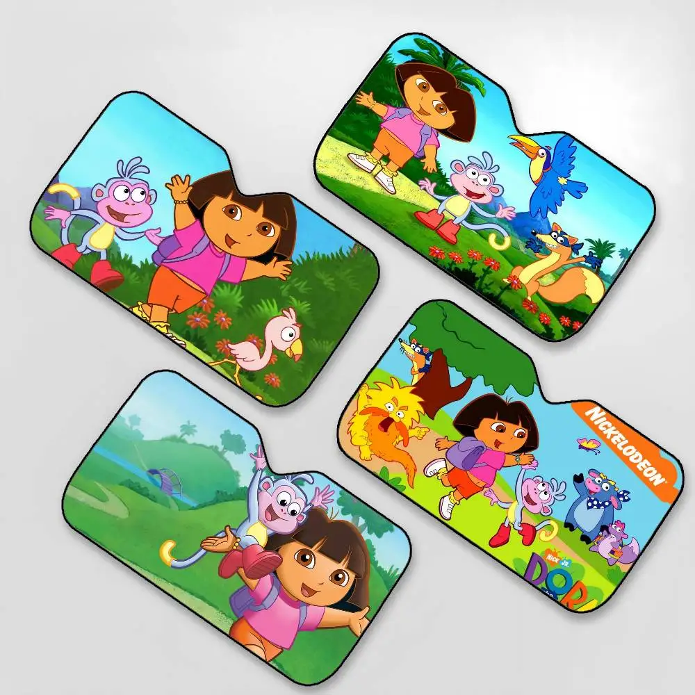 D-Dora T-The Explorer Автомобильный солнцезащитный козырек на лобовое стекло Солнцезащитный козырек Персонализированный блок с изображением УФ-лучей Защитный козырек