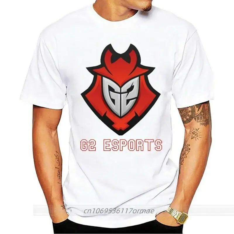 Футболка Pria G2 Esports Csgo Wanita, футболка Katun Kaos Pria Musim Panas Kaos, модная, размер евро