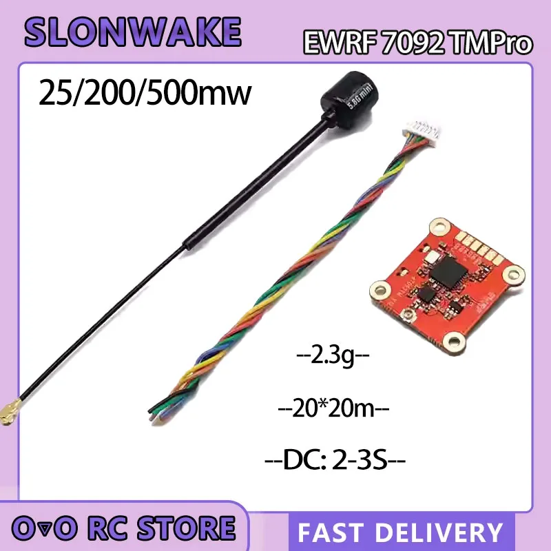 НОВЫЙ 5,8G 40CH 25 МВт/200 МВт/500 МВт Ewrf для мини-дрона 20x20 мм Поддержка Smart Audio Легкий компактный дизайн