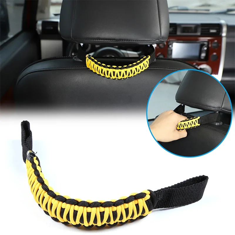 Фото Подлокотник для Toyota FJ Cruiser 2007-2021 из ткани Оксфорд, подголовник автомобиля, ручка захвата, подлокотник, веревка, автомобильные аксессуары (различные цвета) №2