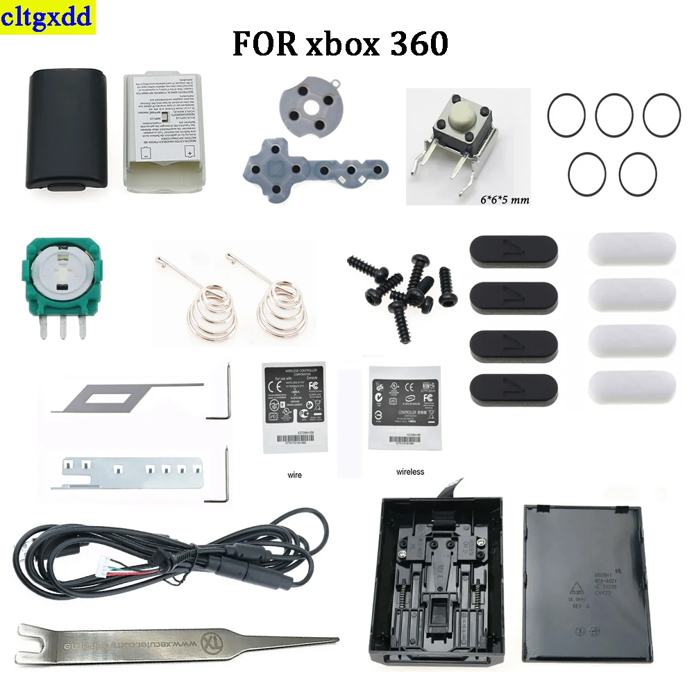 Cltgxdd для контроллера Xbox360, зарядное устройство, Ручной USB-кабель, шнур питания, Резьбовой пружинный инструмент для обслуживания