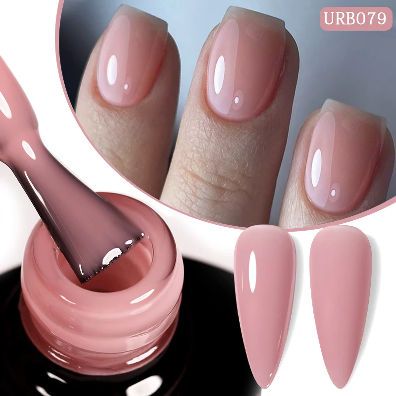 Фото UR SUGAR 6 шт. Желейный гель-основа Резиновая нижняя краска Не требует цвета геля с прозрачной и текстурированной отделкой Набор УФ-геля Soak Off №3