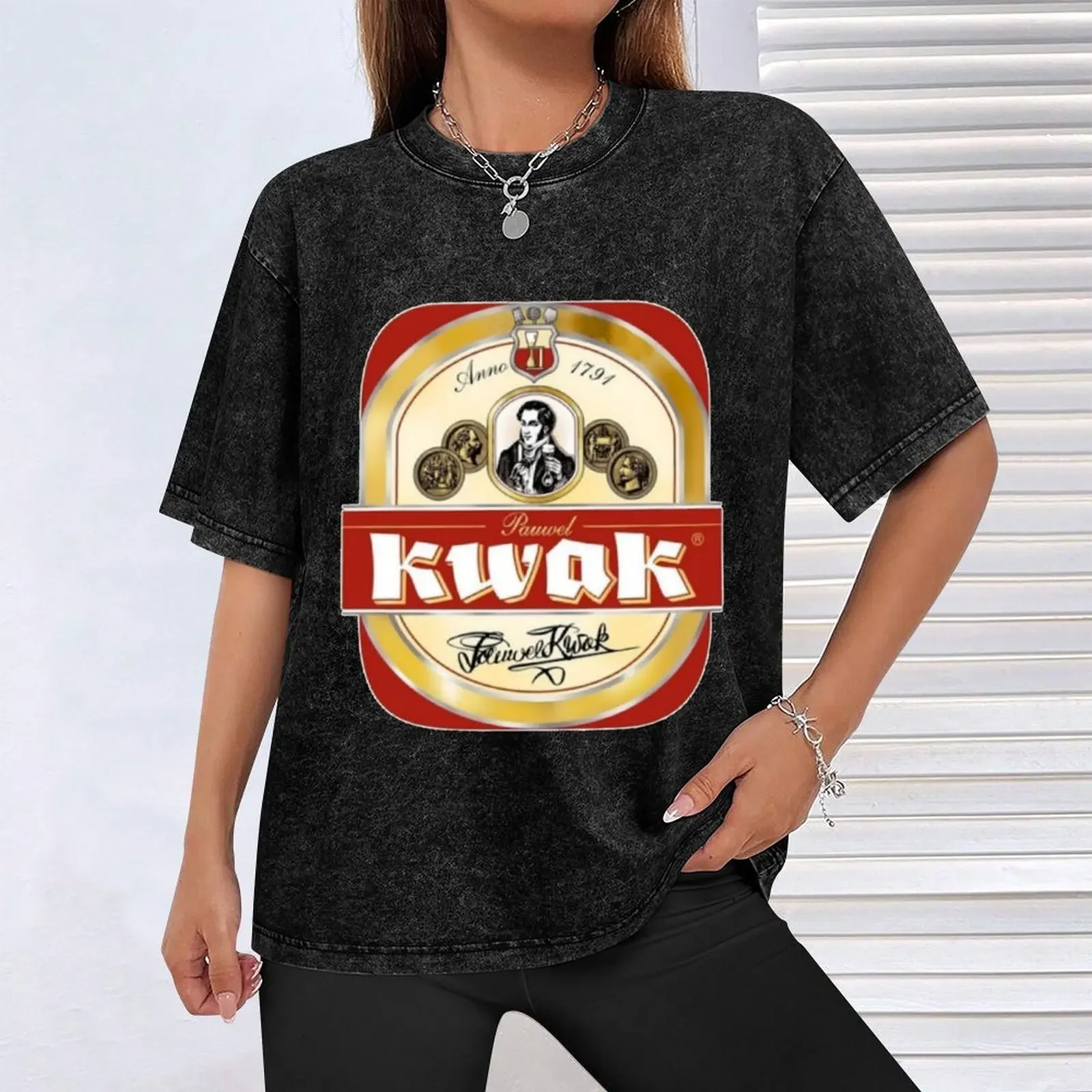 Фото Футболка Kwak beer, мужская футболка, роскошная футболка, роскошная рубашка, тяжелые хлопковые рубашки для хлопка, мягкая футболка №4