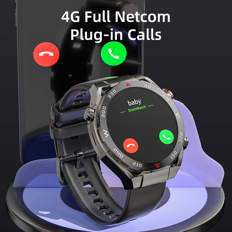 Фото SIM - карта 5G видеозвонки умные часы 4G + 64G GPS позиционирование пульс мониторинг HD камера 4G лицо разблокировать спортивные часы №3