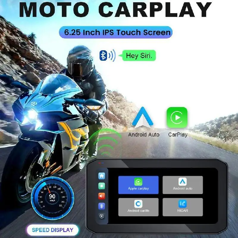 12 В-24 В CarPlay Android Auto сенсорный экран двойной Bluetooth беспроводной для мотоцикла GPS-навигация передний задний объектив рекордер для вождения