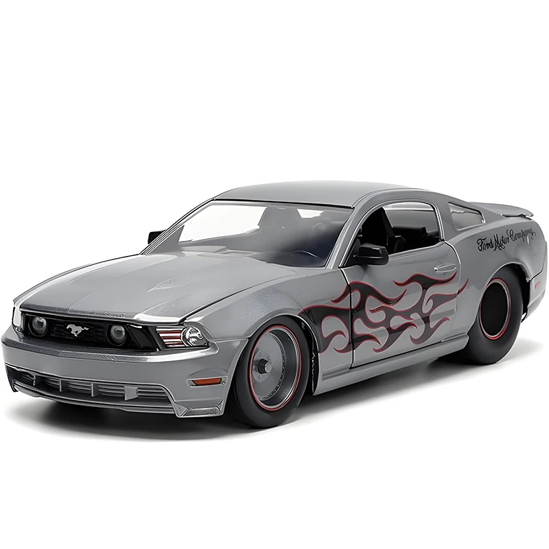 Фото JADA 1:24 Ford Mustang GT 2010, легкосплавный автомобиль, литье под давлением и игрушечный транспорт, модель автомобиля, миниатюрная масштабная модель автомобиля для детей №5