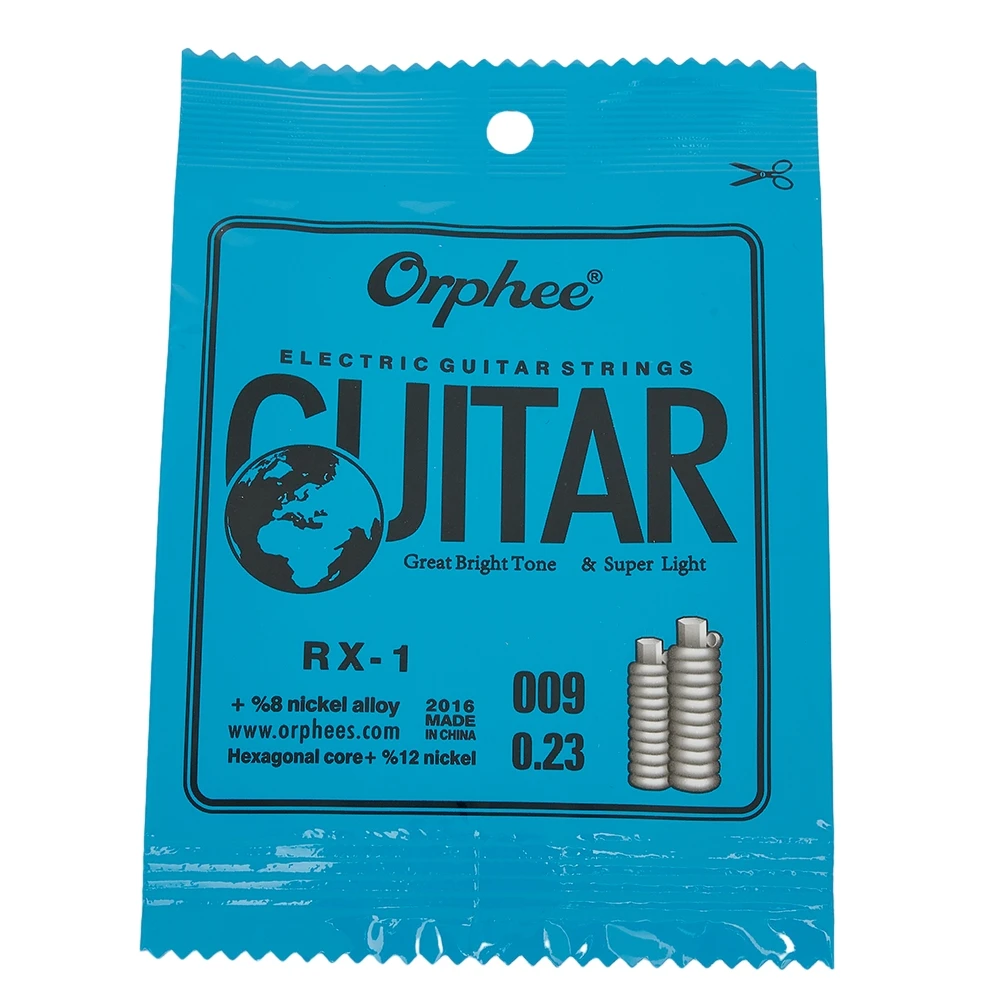 Фото 10 шт. Orphee одиночные Струны для электрогитары 1-я E-String(.009), сменные части струны из высокоуглеродистой стали для гитары №2
