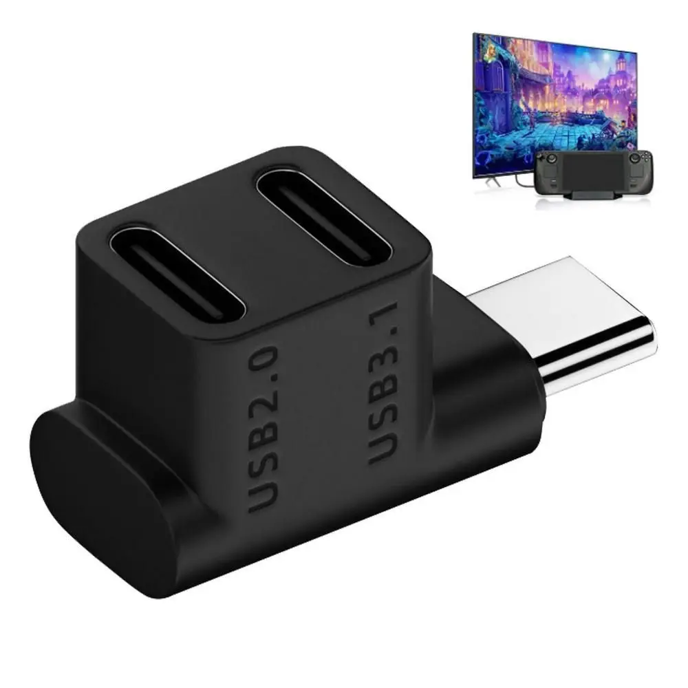 90 градусов 10 Гбит/с 4K/60 Гц Type-C 3.1 адаптер для Steam Deck USB C конвертер 100 Вт быстрая зарядка