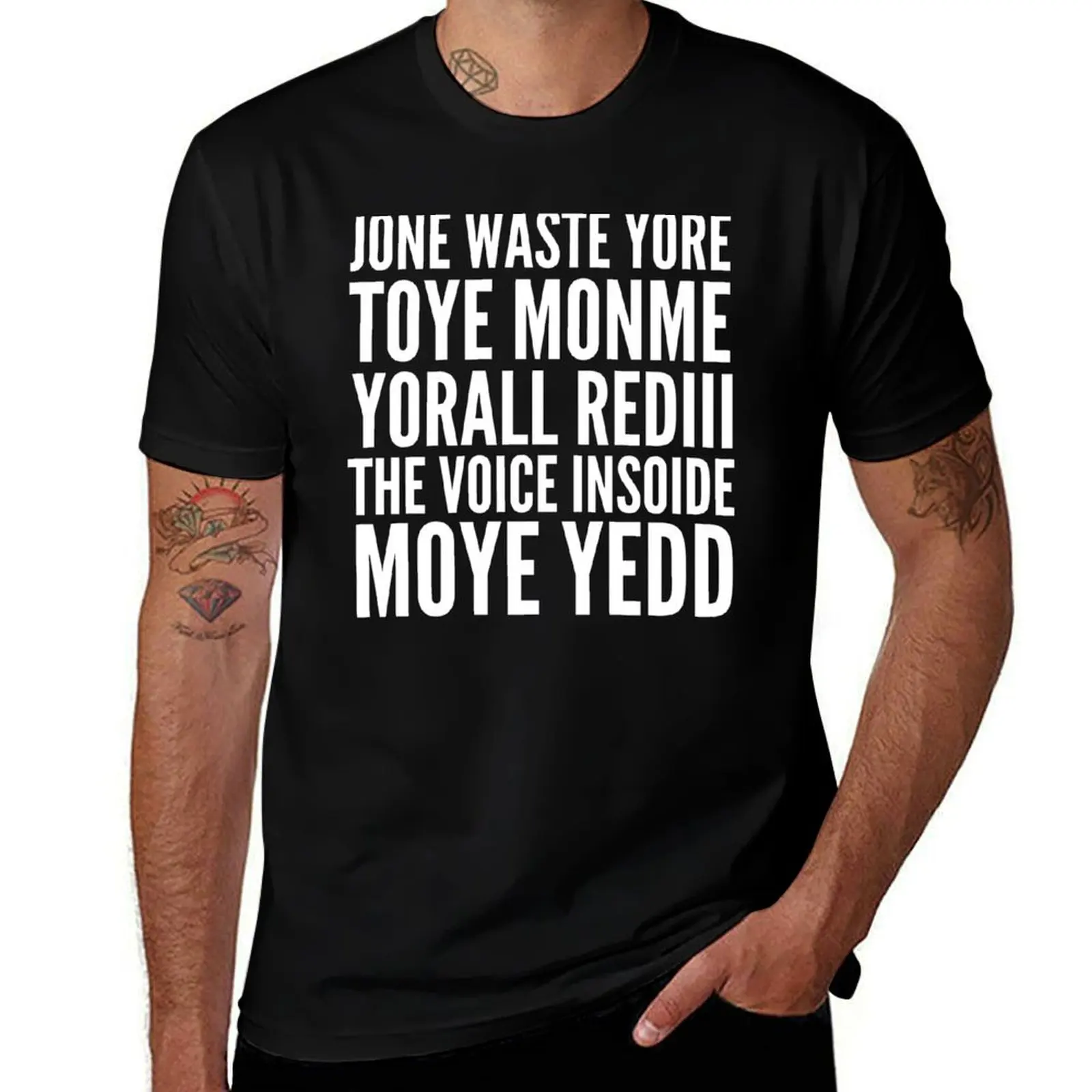 Футболка Jone Waste Yore Toye Monme Yorall Rediii, футболка с аниме, однотонный летний топ, футболки большого размера, мужская футболка 100, ℅   хлопок