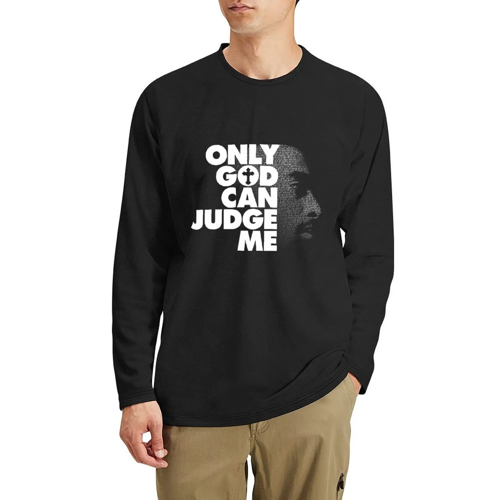 Длинная футболка Tupac Only God Can Judge Me, футболка большого размера, футболки на заказ, футболка с графическим рисунком, возвышенная футболка, мужские высокие рубашки (art.: 3920d23a08a59) - 3920d23a08a59