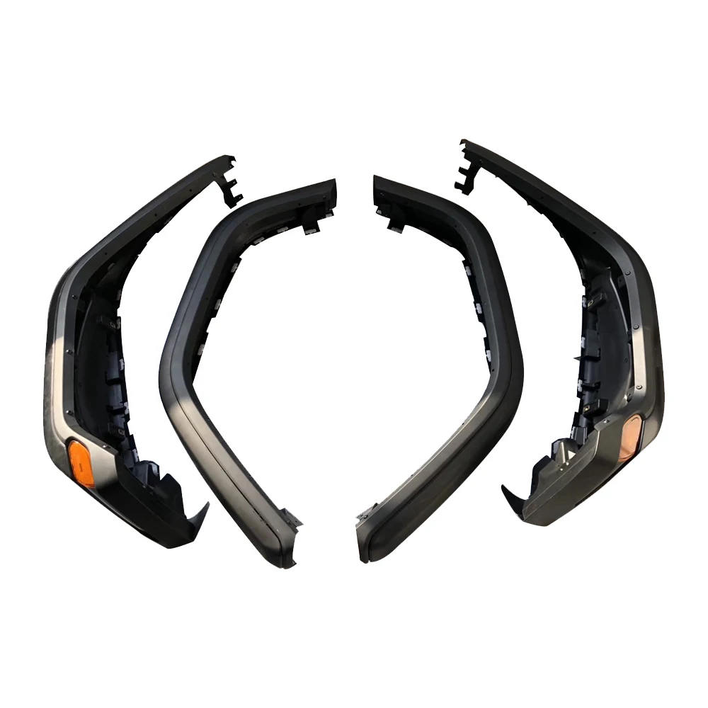Apollo High Wheel Fender Flare 4 шт. Защитная накладка для бровей со светодиодной подсветкой, грязезащита, черный ABS для W Rangler 2018-2023