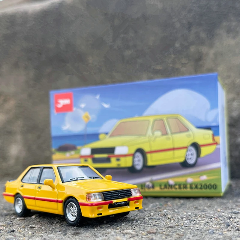 Модель спортивного автомобиля 1/64 Mitsubishis Lancer EX 2000, Литые металлические классические модели автомобилей, имитация миниатюрных игрушек в масштабе