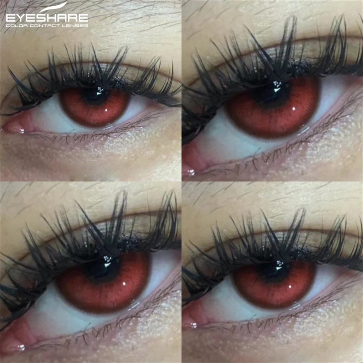 EYESHARE красные цветные контактные линзы для глаз, модные синие контактные линзы, коричневые линзы, косметические контактные линзы для зеленых глаз, ежегодные 2 шт./пара