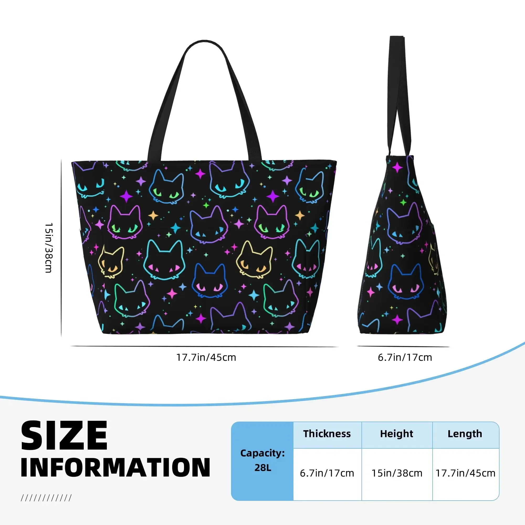 Фото Гранд-сумка Plage étanche со скоростью Comercial de chat Desenon Colorées pour femmes, четыретрееtout Financial au sable, sacs de piscine pour vo №3