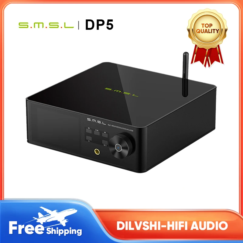 Усилитель для наушников SMSL DP5, HiFi декодирование, поддержка Bluetooth, USB, DLNA, NAS, DSD256, PCM384KHz