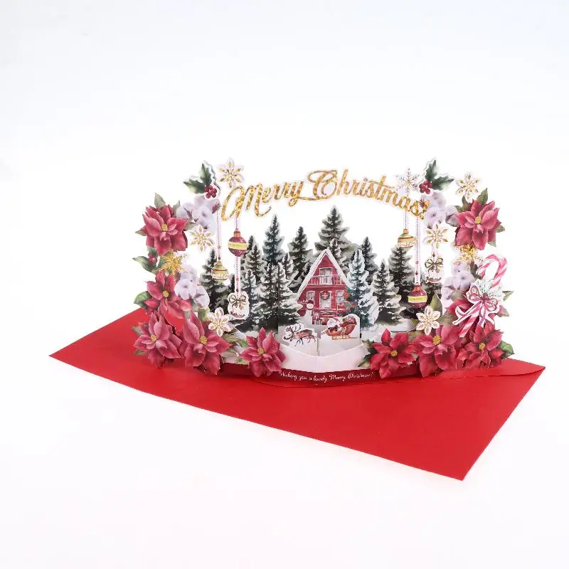Рождественская 3D декоративная открытка Санта-Клауса |   Идеально подходит для праздничных мероприятий |   Отличный подарок для родителей, сестер, учителей класса