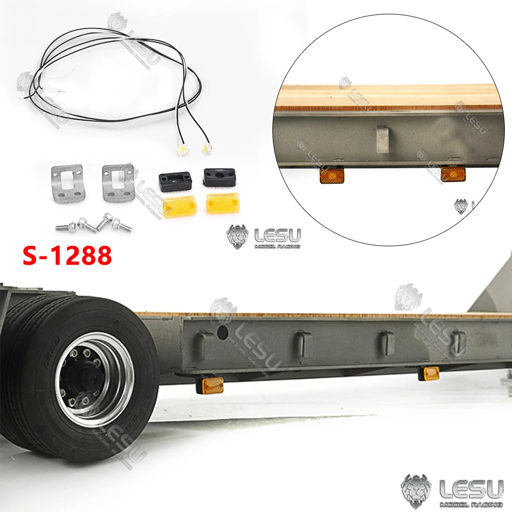 LESU 1/14 RC грузовик прицеп боковые фары габаритные огни сигнальные огни светодиодные фонари S-1288 для тракторов-грязевиков